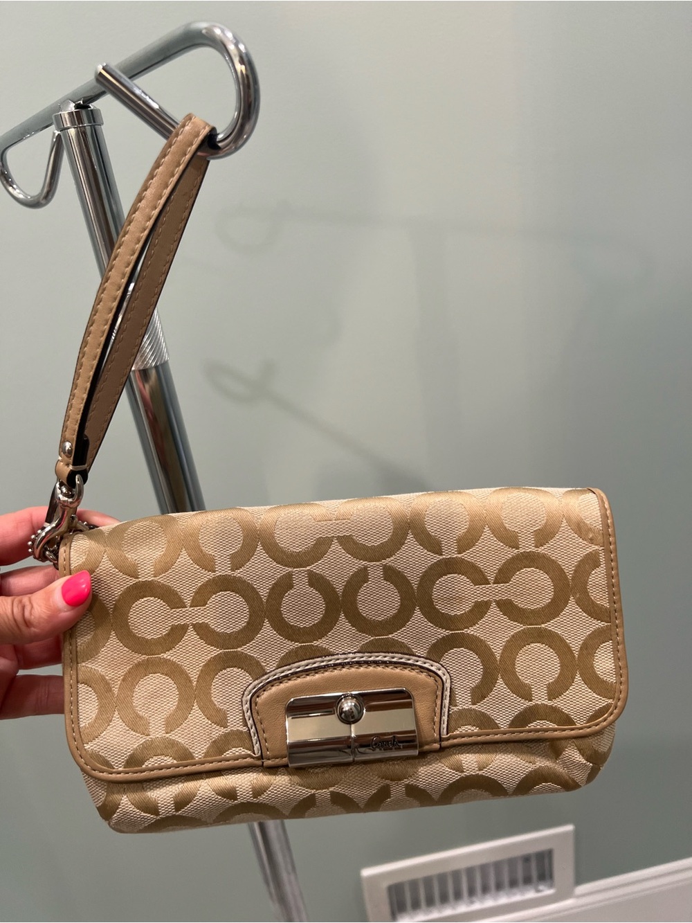 Coach Kristin Op Art Large Wristlet
